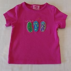 Tangerine Pink Short Sleeve T-Shirt "Flip Flops"